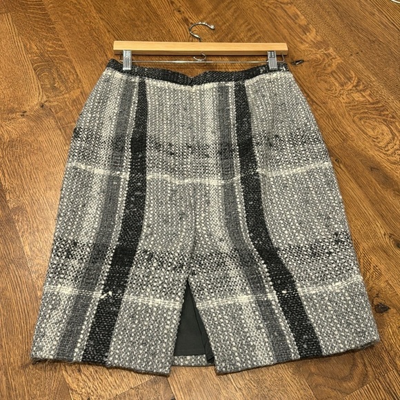 Valentino Roma Women’s Midi Skirt Black and Grey Size 12 - Picture 2 of 4